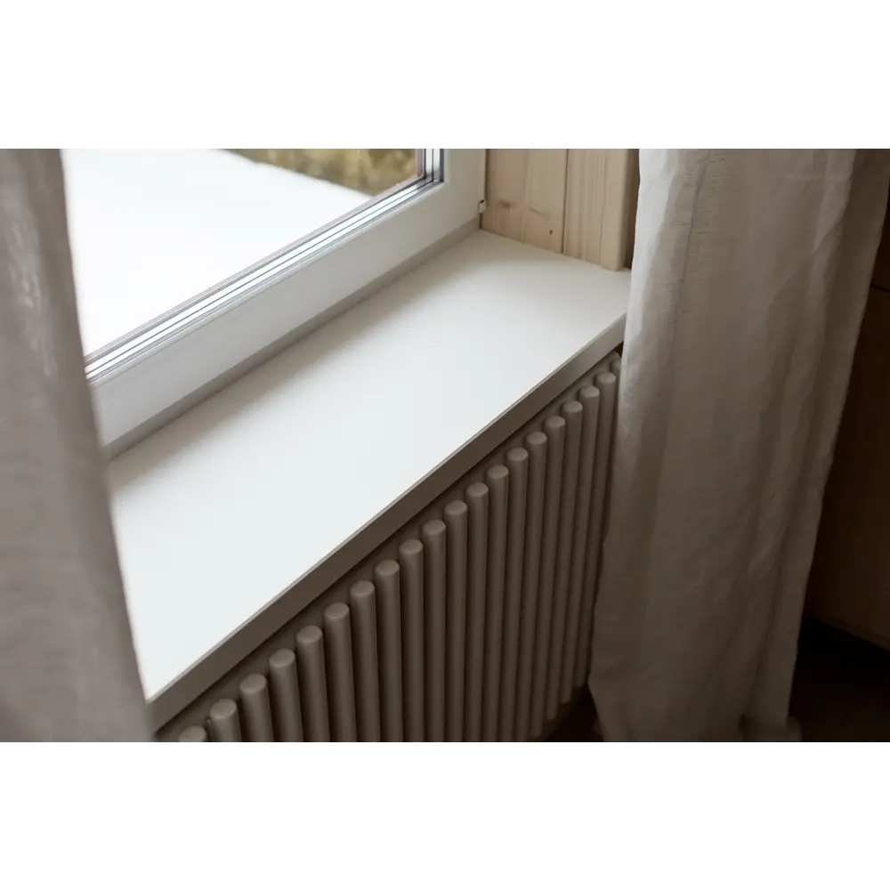 Подоконник пластиковый Moeller с заглушкой Clean-touch 2000x300мм белый clean-touch в Новочебоксарске — изображение 3