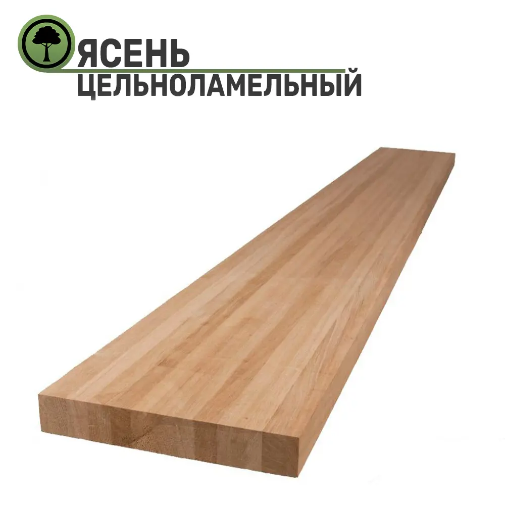 Подоконник из дерева Три окна 1600x600x20мм ясень цельноламельный в Новочебоксарске — изображение 2