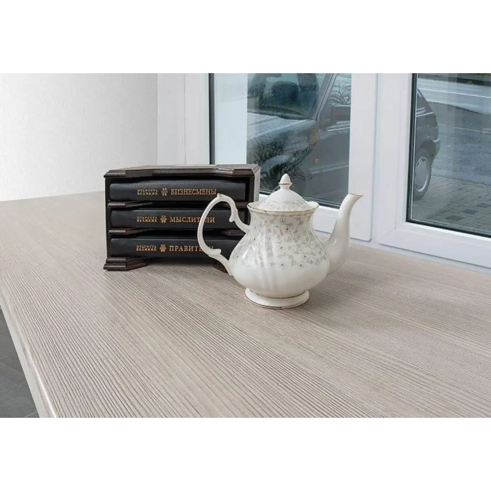 Подоконник пластиковый Moeller с заглушкой 1500x300мм горная лиственница в Новочебоксарске — изображение 3
