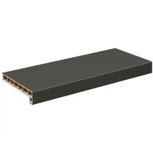 Подоконник пластиковый Moeller с заглушкой 2000x300мм серый clean-touch в Новочебоксарске